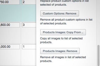 Remove product images mass action